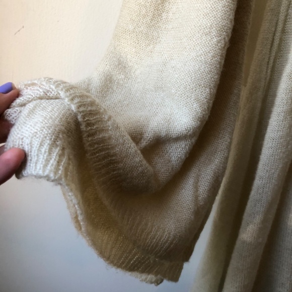 Womens Flowy Venus Light Sheer Dress Sleeves Long Small Cream - Picture 4 of 8